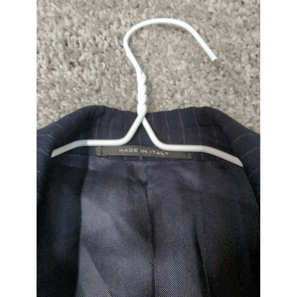 Ralph Lauren Black Label Mens Navy Blue Pinstripe Blazer Sport Coat Italy Sz 40R